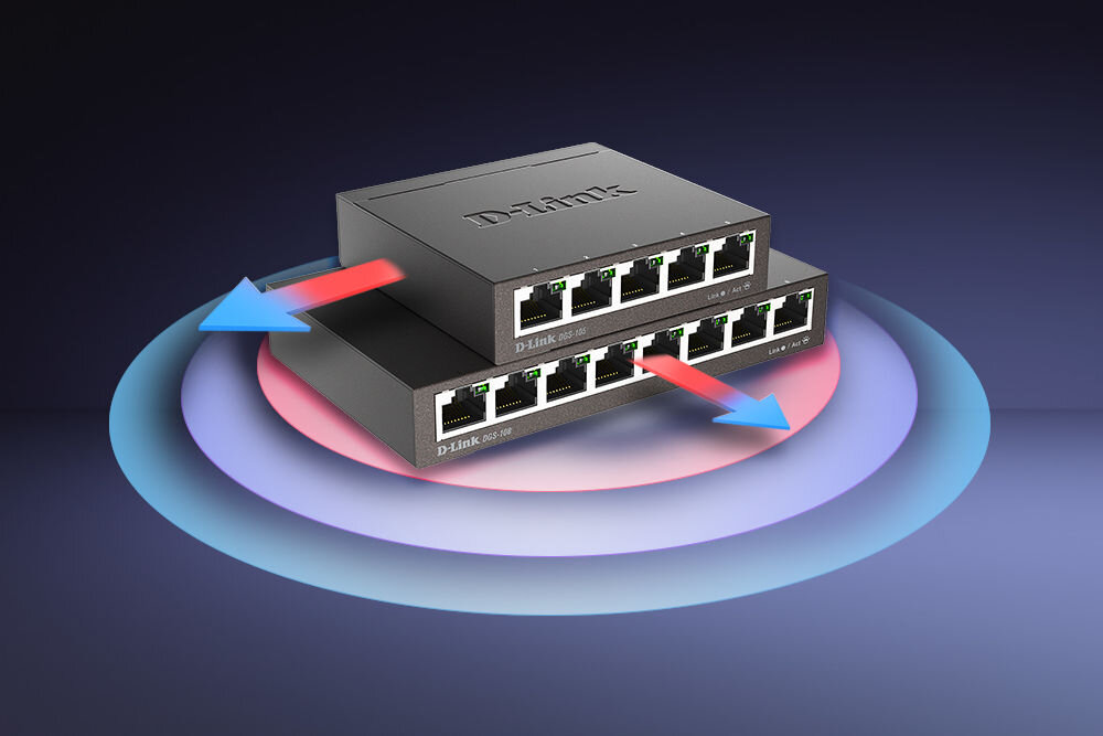 Switch D-LINK DGS-108 - pełna prędkość wydajność Ethernet Fast Ethernet