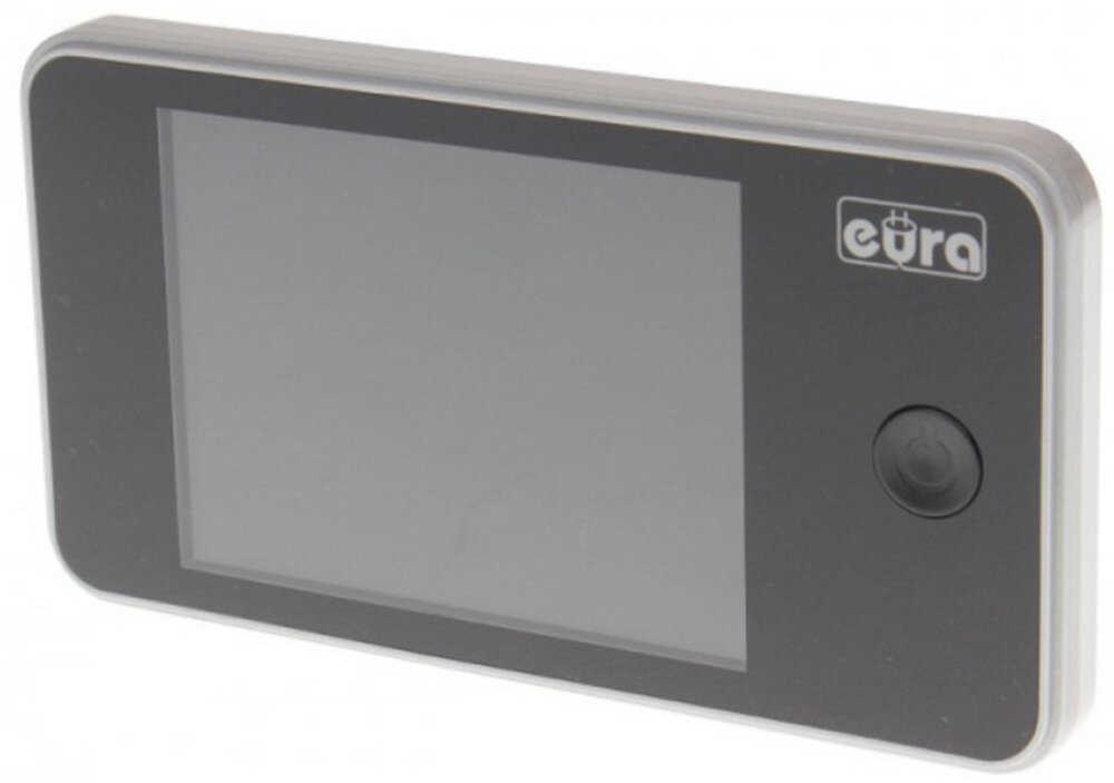 Wideo-wizjer EURA VDP-01C1 Eris Srebrny wyświetlacz LCD przekątna obrazu 3,2 cala nie zniekształca obrazu