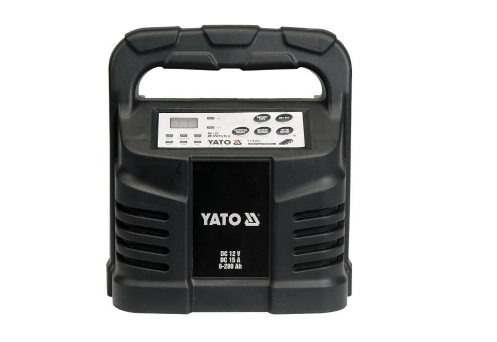 YATO YT-8302 urządzenie ładowanie akumulator regulacja prąd wspomaganie boost transformator bezpieczniki przeładowanie przepięcie tryby ładowanie
