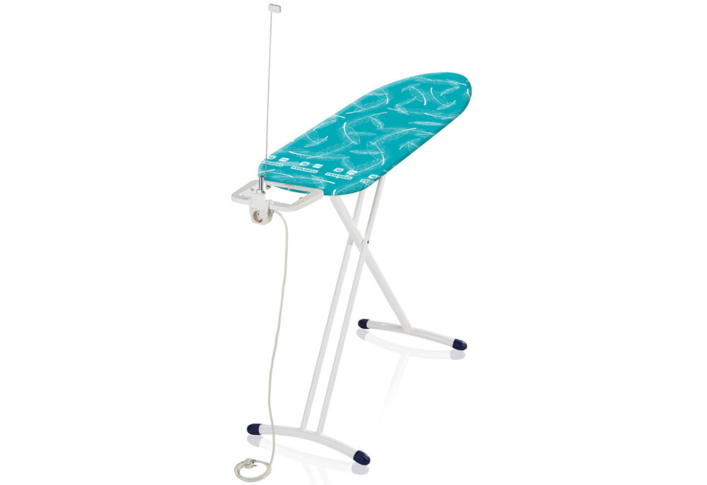 Deska do prasowania LEIFHEIT Air Board M Solid Plus NF 120 x 38 cm Elegancki wygląd kolor kolorystyka pokrowiec turkus ułatwienie wymiary praktyczne rozwiązanie