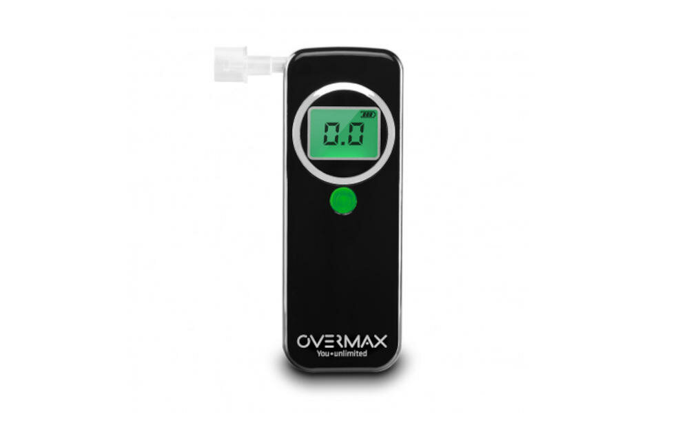 OVERMAX-OV-AD-02 alkomat pomiar stężenie alkohol dbanie o bezpieczeństwo dwukolorowy ekran wynik