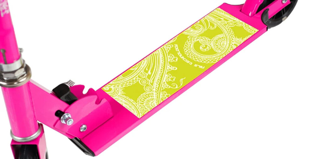 Hulajnoga dla dzieci NILS EXTREME HL776 Różowa poklad jezdny szeroki kolorowa grafika powloka antyposlizgowa dla dzieci powyzej 2 roku zycia waga do 50 kg