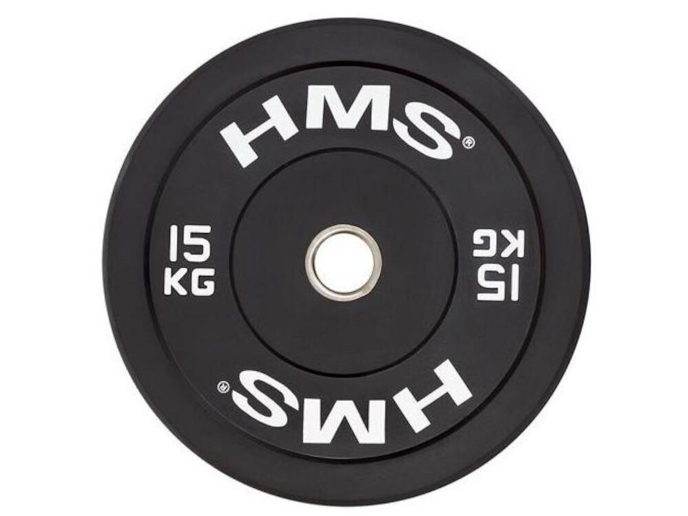 Talerz olimpijski HMS BBR15 Bumper (15 kg) renomowana marka poprawi sylwetkę zdrowie wymarzony 6-cio pak masa mięśniowa popraw kondycję
