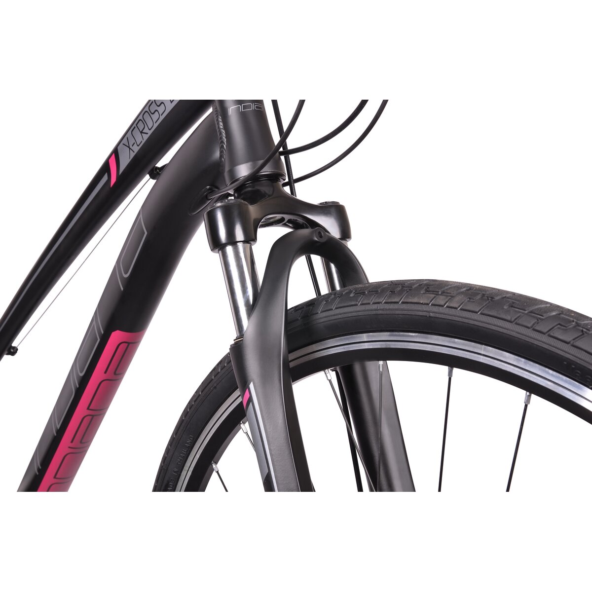 Rower crossowy INDIANA XCross 2.0 D17 damski Czarnofuksjowoszary