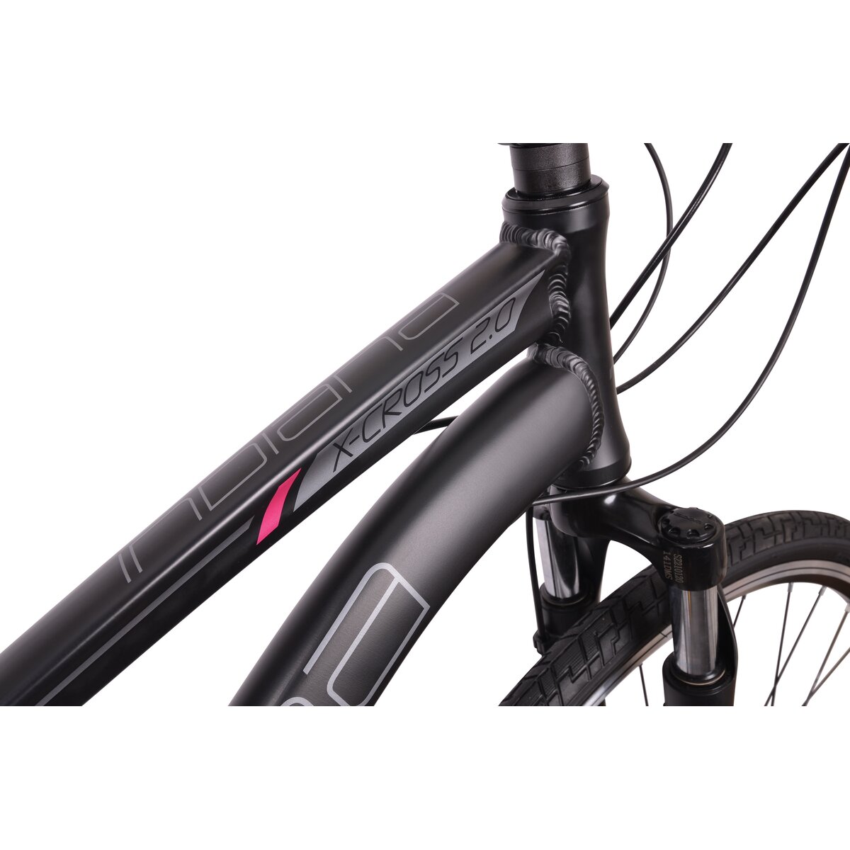 Rower crossowy INDIANA XCross 2.0 D17 damski Czarnofuksjowoszary