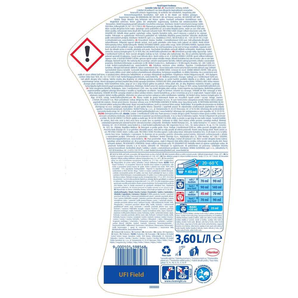 Żel do prania PERSIL Deep Clean Expert Lavender 3600 ml