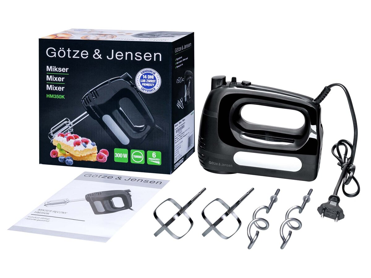 Mikser GÖTZE & JENSEN HM350K Czarny 300W TRYB TURBO