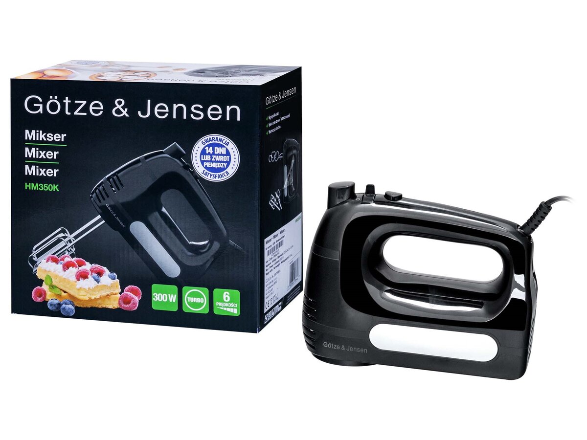 Mikser GÖTZE & JENSEN HM350K Czarny 300W TRYB TURBO