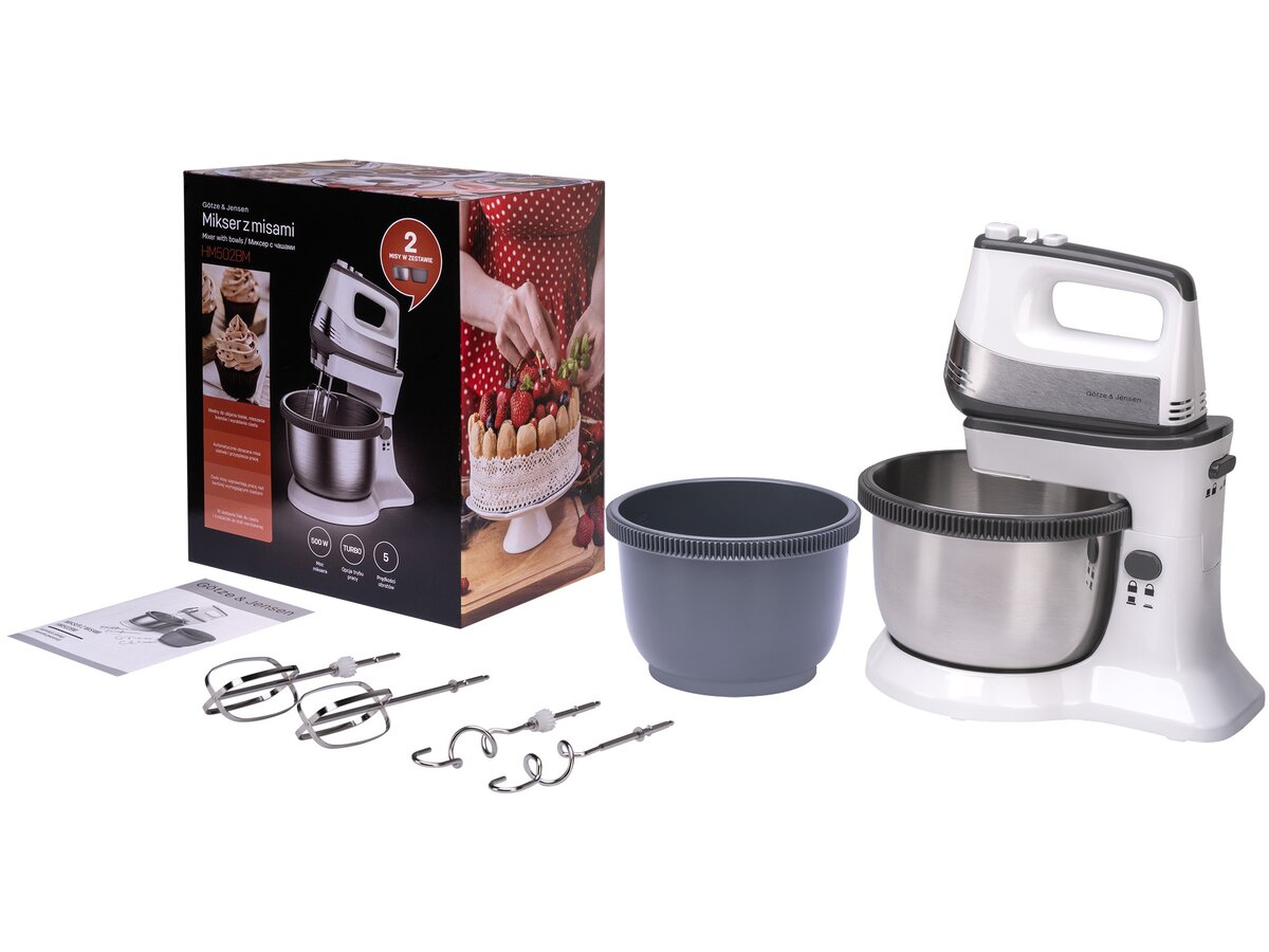 Mikser z misą GÖTZE & JENSEN HM502BM (2 MISY W ZESTAWIE)
