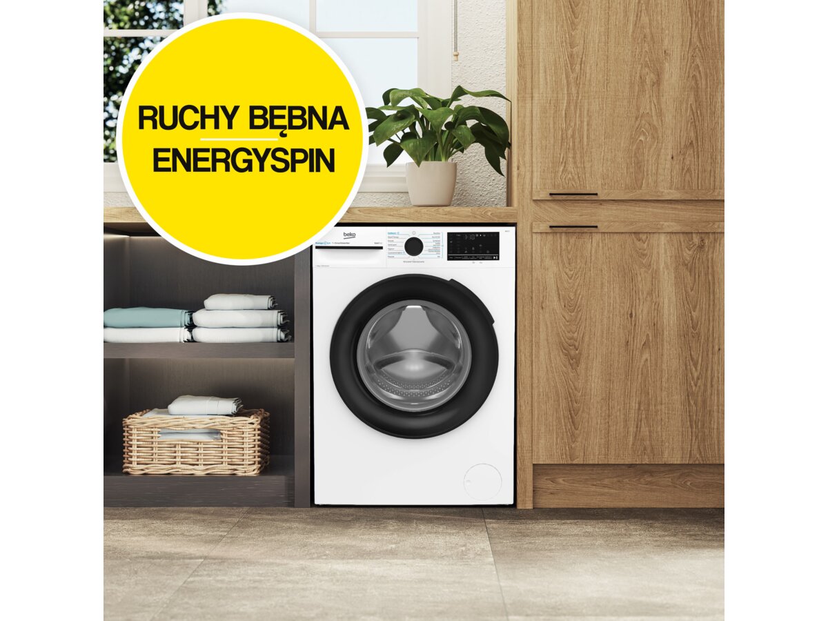 Pralka BEKO XBM3WFU48415W b300 8kg 1400 obr. EnergySpin SteamCure