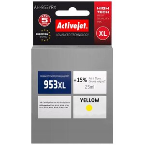 Tusz ACTIVEJET do HP 953 XL F6U18AE Żółty 25 ml AH-953YRX