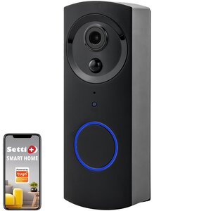Wideodomofon SETTI+ SVD601 Smart WiFi 120 stopni HD detekcja ruchu Czarny