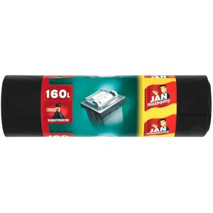 Worki na śmieci JAN NIEZBĘDNY 160L (10 sztuk) Czarny