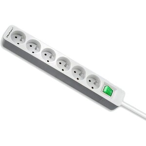 Listwa QOLTEC Quick Switch 50292 (1.8 m) Biało-szary