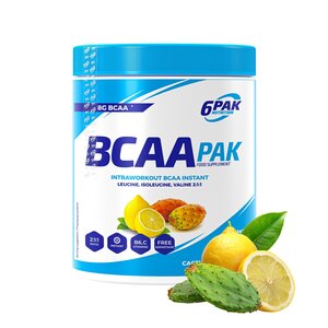 Aminokwasy BCAA 6PAK Pak Cytrynowo-kaktusowy (400 g)