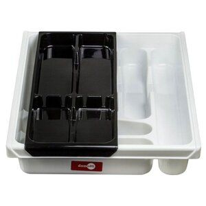 Organizer na sztućce DOMOTTI Double 698933 Biało-czarny