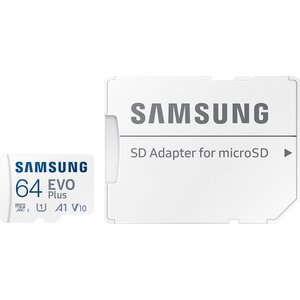 Karta pamięci SAMSUNG Evo Plus MicroSDXC 64GB + Adapter MB-MC64SA EU