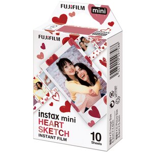 Wkład do aparatu FUJIFILM Instax Mini Heart Sketch 10 arkuszy