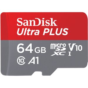 Karta pamięci SANDISK Ultra Plus microSDXC 64GB + Adapter