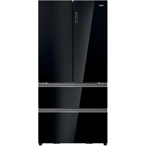 FREEZER Boss CKM HOT TOP 黒 LODÓWKA Z DOLNYM ZAMRAŻALNIKIEM, NOFROST, GLASS DOOR EDITION