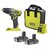 Wiertarko-wkrętarka RYOBI R18PD2-220S + dwustronny bit + ładowarka + torba + zestaw akumulatorów