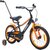 Rower dziecięcy SUN BABY Tracker 16 cali dla chłopca Czarno-pomarańczowy