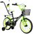 Rower dziecięcy GERMINA BMX 16 cali dla chłopca Czarno-zielony