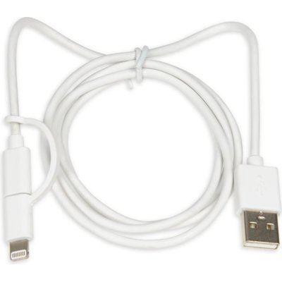 Фото - Кабель iBOX Kabel USB - Lightning/Micro USB  1 m 