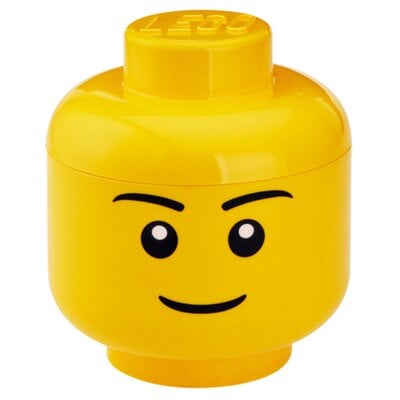 Pojemnik na LEGO mała głowa Chłopiec Żółty 40311724