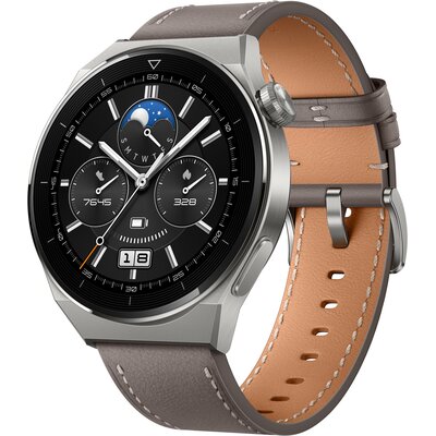 Smartwatch HUAWEI GT 3 Pro Classic 46mm Srebrno-brązowy