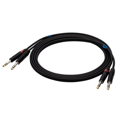 Фото - Інструментальний кабель JACK Kabel SSQ JSJS1 2 x  stereo 6.3 mm - 2 x  stereo 6.3 mm 1 m 