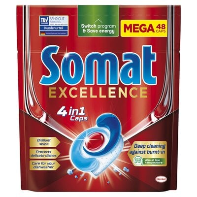 Zdjęcia - Tabletki do zmywarki Somat Kapsułki do zmywarek  Excellence 4 in 1 - 48 szt. 