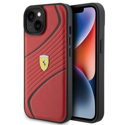 Zdjęcia - Etui Ferrari   Twist Metal Logo do Apple iPhone 15 Czerwony 