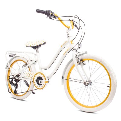 Zdjęcia - Rower dziecięcy Sun Baby   Heart bike 20 cali dla dziewczynki Biało-złoty 