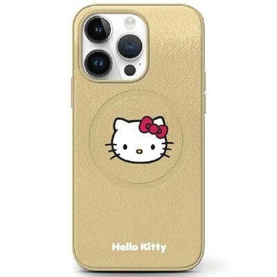 Фото - Чохол Apple Etui HELLO KITTY Leather Kitty Head do  iPhone 14 Pro Złoty 